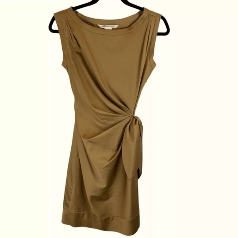 Diane von Furstenberg DVF Della Bronze Faux Wrap Dress. Size 0 - Picture 10 of 13